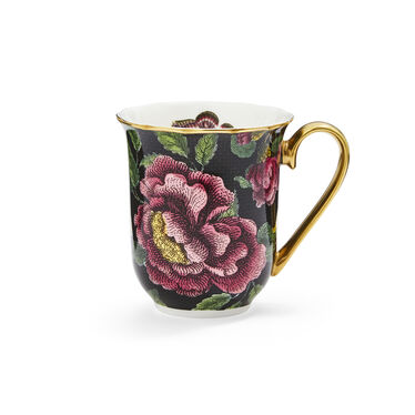 Creatures of Curiosity Black Floral Mug Creatures of Curiosity Black Floral Mug